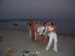 en la playa